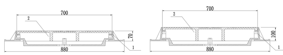 無孔雨水檢查井直承式井蓋樣式如圖