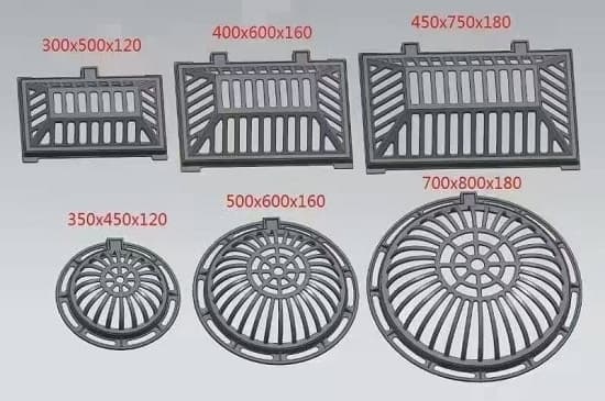 球墨鑄鐵溢流井蓋，鑄鐵溢流井蓋 
